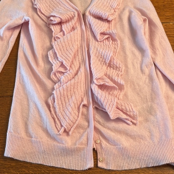 Like New 100% Cashmere Ruffled Cardigan Sweater (Brooks Brothers, Size S) - Picture 10 of 10